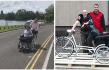 Policjant i jego przyjaciel skonstruowali rower dla niepełnosprawnej