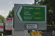 Dwujęzyczne znaki drogowe w Wielkiej Brytanii