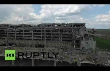 Film prezentujący resztki lotniska w drugą rocznicę pierwszej bitwy o Donieck
