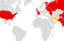 Broń nuklearna - mapa świata