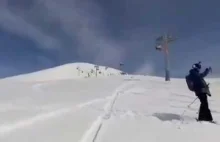 Accident in ski lift Gudauri Georgia