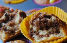 Czarno- białe muffinki; muffinki marmurkowe