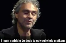 Andrea Bocelli opowiada historię dla matek, które wahają się czy urodzić dzieko