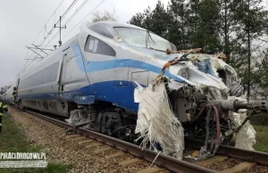 Wypadek Pendolino pod Opolem. Pociąg zderzył się na przejeździe z...