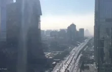 Żółta chmura smogu zalewa Pekin