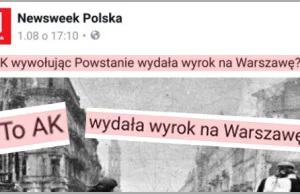 Newsweek sugeruje, że za zniszczenie Warszawy odpowiedzialni są... Polacy!