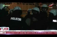 Policja zatrzymuje demonstrantów...