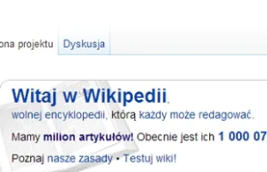 Polska Wikipedia ma już milion haseł
