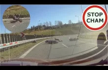 Wypadek motocyklistów na "zakręcie idiotów" - 20.10.2019