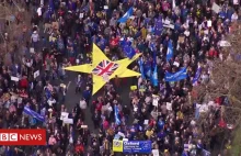 Milion ludzi protestowało w Londynie - ujęcie z drona