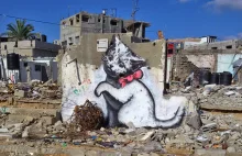 Banksy stworzył nowe dzieło prześlizgując się do strefy Gazy [EN]