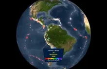 Globalne trzęsienia ziemi od 2001 - 2015