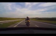 Motocyklista cwaniak się przeliczył