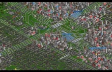 Pokaz ruchu na jednym z węzłów kolejowym w OpenTTD