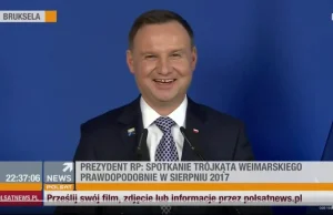 Duda w Brukseli bardzo rozbawił sam siebie wierszem o agresji hitlerowców