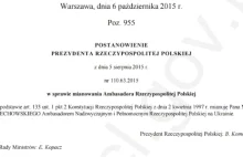 Redaktor Michnika ambasadorem - Komorowski podpisał kwit dzień przed odejściem.