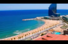 Barcelona w tilt-shift