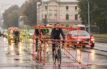 Bikes pretending to be cars? Riga's cyclists stage a clever protest over...