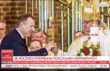 Podczas obchodów rocznicy Sierpnia’80 doszło do "zaślubin" TVP z Kościołem.
