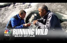 Bear Grylls przygotowuje łososia dla prezydenta Obamy
