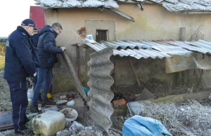 Zagłodzony pies zamarzł w kojcu - tuż pod domem właściciela [drastyczne zdjęcia]