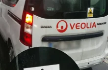 Czy Veolia zatrudnia kierowców-kretynów, czy nadgorliwca w BHP? ;)