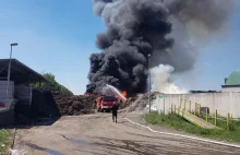 Pożar wysypiska śmieci w podoławskiej Gaci