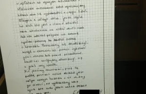 [Kraków] List z prośbą o pomoc, który znalazłem na klatce w bloku.