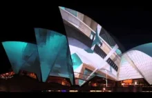 Żagle opery w Sydney jako wielki ekran - efekt nieziemski :)
