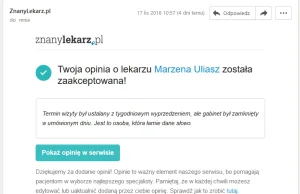 Cenzura na znanylekarz.pl