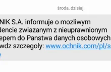 Tragikomiczne ostrzeżenie jakie klientom wysłała firma OCHNIK S.A.