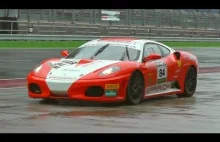 Wyścigowe Ferrari F430 Challenge w deszczu!