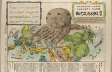 Japońska satyryczna mapa Rosji z 1904