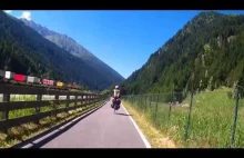 Droga rowerowa w Alpach