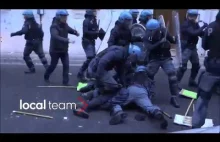 Włoska policja vs Antifa