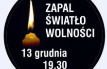 Zapalmy Światło Wolności ofiarom Stanu Wojennego!
