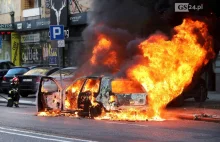 Szczecin: spłonęło auto w centrum miasta.