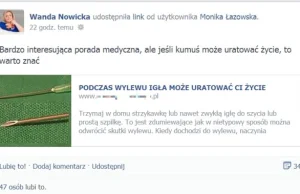 "Podczas wylewu igła może uratować ci życie" - to bzdura!