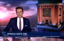Afera KNF na 4. miejscu w "Wiadomościach" TVP.