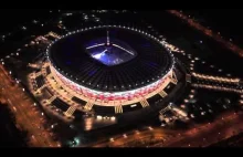 Inauguracja na Stadionie Narodowym w Warszawie, widok z samolotu! Piękny!