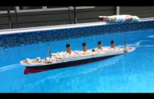 Rekonstrukcja zatonięcia Titanica na modelu w sklai 1/570 .