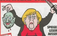Merkel z uciętą głową Schulza na okładce "Charlie Hebdo"
