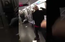 Muzułmanin prowokował ludzi w metrze. Nagle trafił na żołnierza Marines