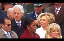 Bill Clinton mówi pod nosem "fuck him" podczas zaprzysiężenia Donalda Trumpa