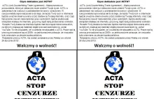 Ulotki STOP ACTA do wydrukowania! Przyłącz się do roznoszenia!