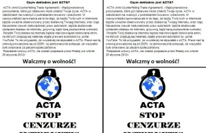 Ulotki STOP ACTA do wydrukowania! Przyłącz się do roznoszenia!