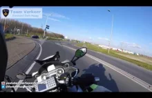 Holenderska policja motocyklowa eskortuje karetkę z dzieckiem