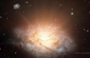 NASA odkryła odległą galaktykę, która świeci tak jasno, jak 300 bilionów słońc