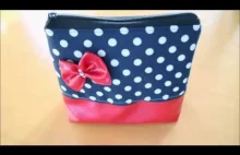 JAK USZYĆ - Kosmetyczka w groszki - How to sew a cosmetic bag in dots