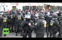 Niemiecka policja pacyfikuje lewactwo przed konferencją NPD w Weinheim